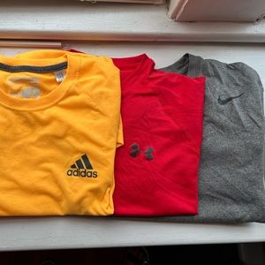 Lot of 3 Men’s sports t-shirts - Nike, Adidas, Under Armour